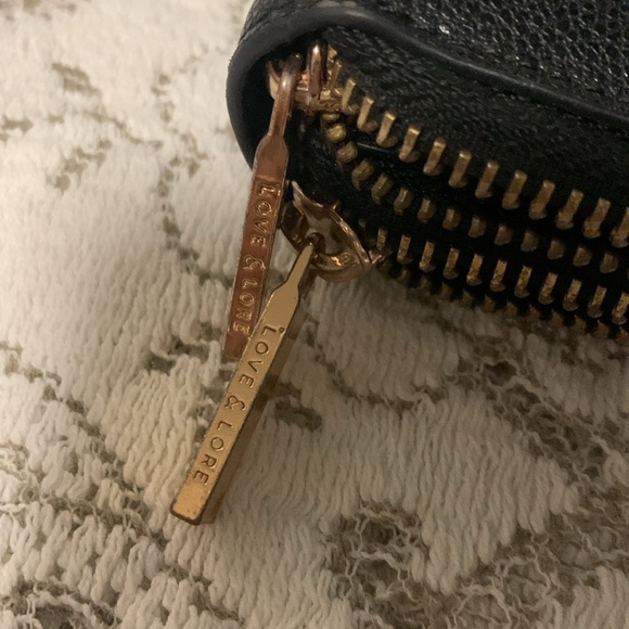 Large Love & Lore Travel Wallet. Double Zip Black - Picture 6 of 6